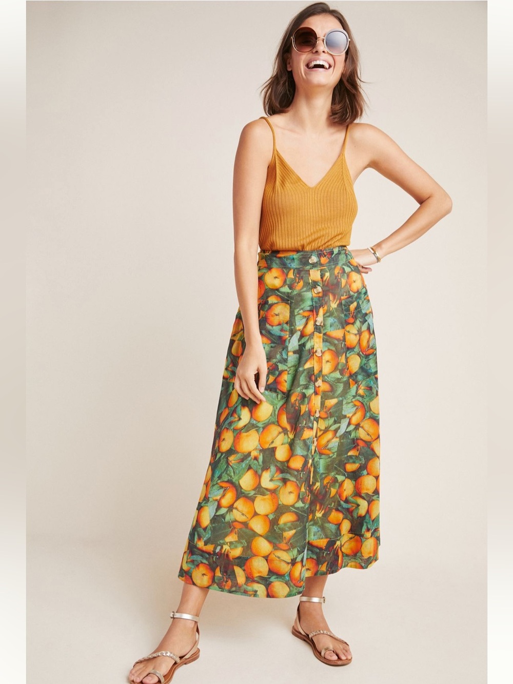 Anthropologie Maeve Summer Orchard Skirt - Picture 3 of 8
